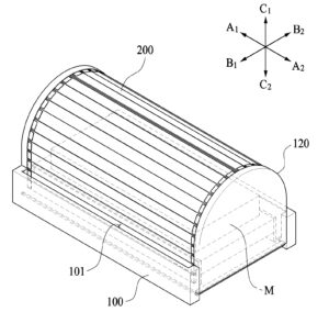 절첩식 도어가 구비된 캡슐형 침대 CAPSULE BED WITH FOLDING DOOR