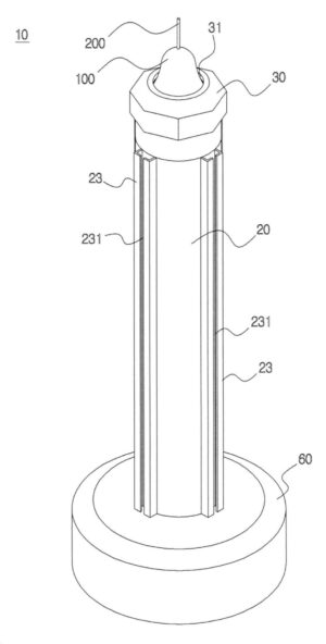 연결수단을 갖는 인출형 양초장치 Discharge type candle device with connecting means