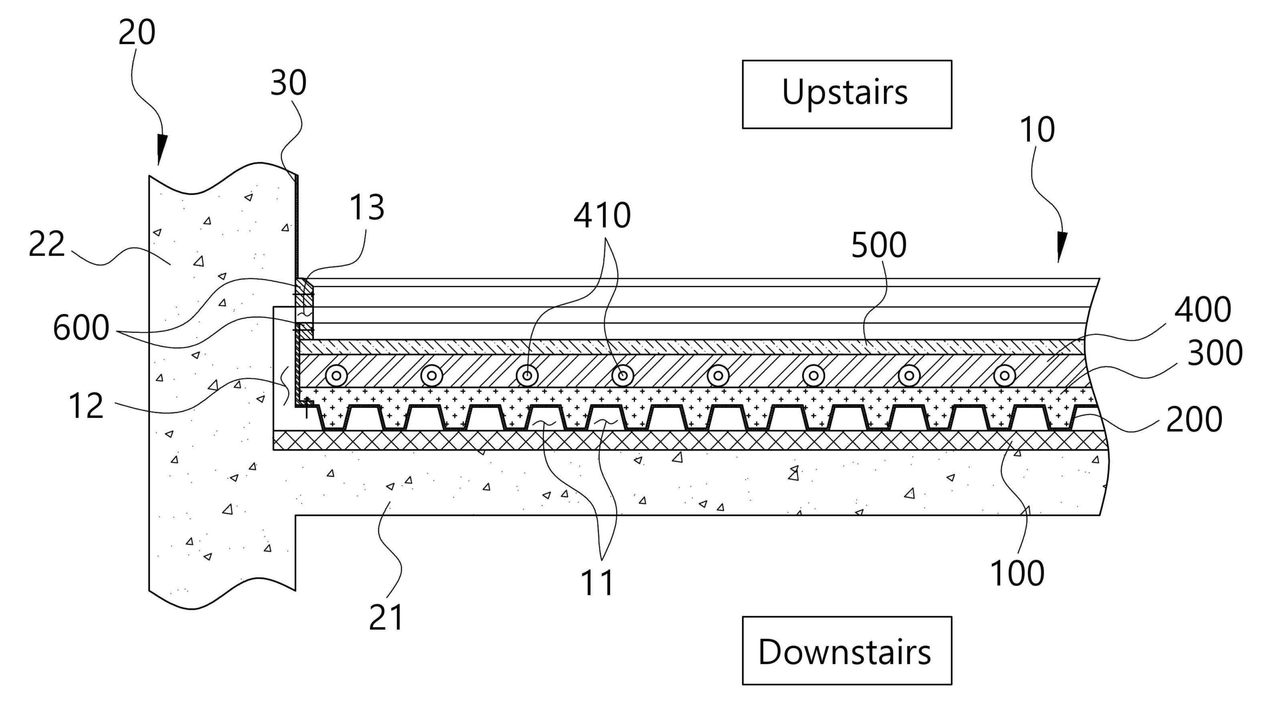 층간소음이 저감된 바닥 구조물 및 이의 시공방법(FLOOR STRUCTURE WITH REDUCED NOISE BETWEEN FLOORS AND ITS CONSTRUCTION METHOD)