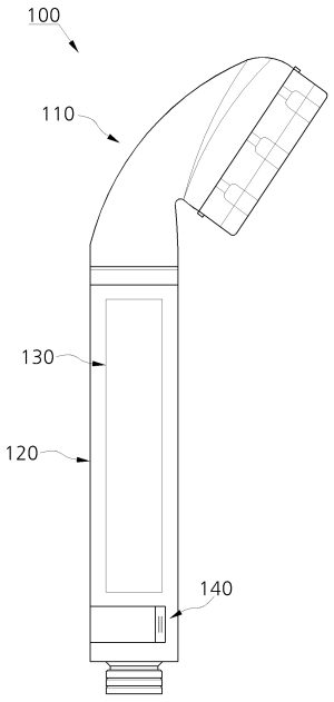 샤워기 내부의 필터 부분에 잔류하는 물을 배출하는 구조를 갖는 샤워기 헤드(A SHOWER HEAD WITH A STRUCTURE THAT DISCHARGES WATER REMAINING IN THE FILTER PART INSIDE THE SHOWER)