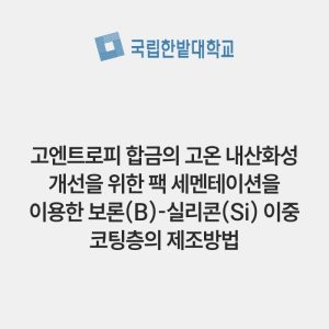 고엔트로피 합금의 고온 내산화성 개선을 위한 팩 세멘테이션을 이용한 보론(B)-실리콘(Si) 이중 코팅층의 제조방법