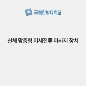 신체 맞춤형 미세전류 마사지 장치