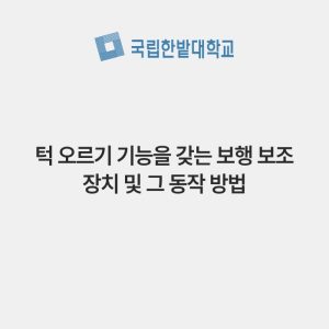 턱 오르기 기능을 갖는 보행 보조 장치 및 그 동작 방법