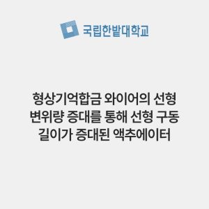 형상기억합금 와이어의 선형 변위량 증대를 통해 선형 구동 길이가 증대된 액추에이터