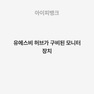 유에스비 허브가 구비된 모니터 장치